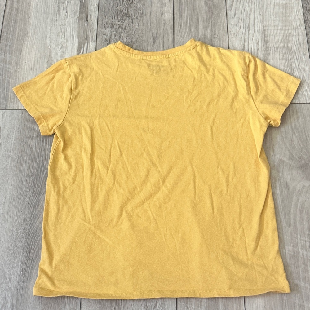 Junior’s Yellow Animal Crossing Graphic T-Shirt with Character Faces - Picture 2 of 4
